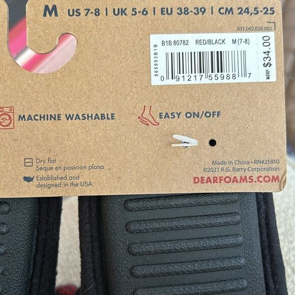 Dearfoams “Mama Bear” Buffalo Check Clog Slippers NWT Cozy Gift 🐻 - Picture 11 of 12